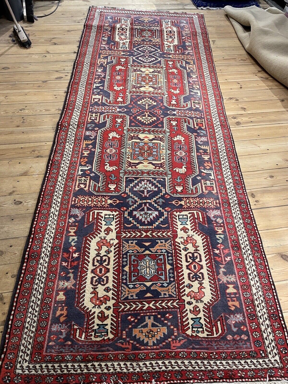 Perserteppich Hamadan 314x114 cm Wolle Handgeknüpft