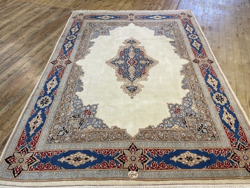 kerman-perserteppich-200-x-300-cm-6mm-florhohe-auffalliges-rawar-design-in-3 Perserteppich Kerman 200 x 300 cm Schurwolle handgeknüpft