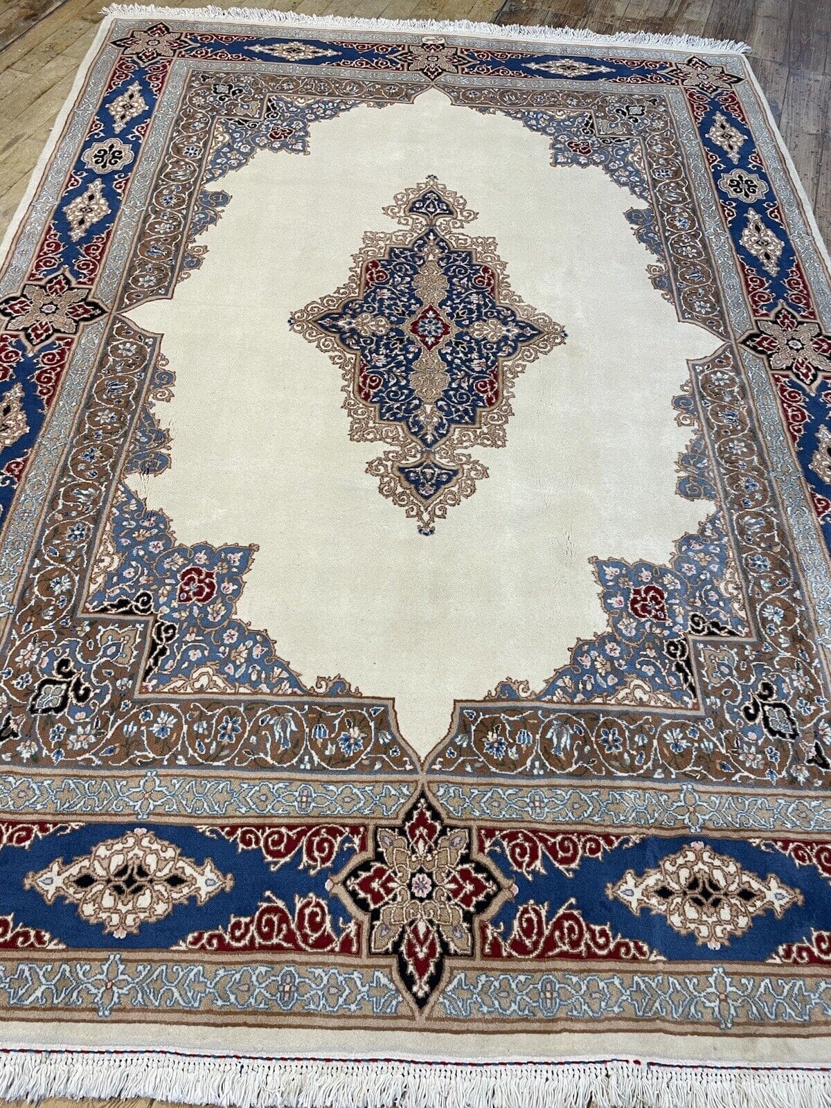kerman-perserteppich-200-x-300-cm-6mm-florhohe-auffalliges-rawar-design-in-4 Perserteppich Kerman 200 x 300 cm Schurwolle handgeknüpft