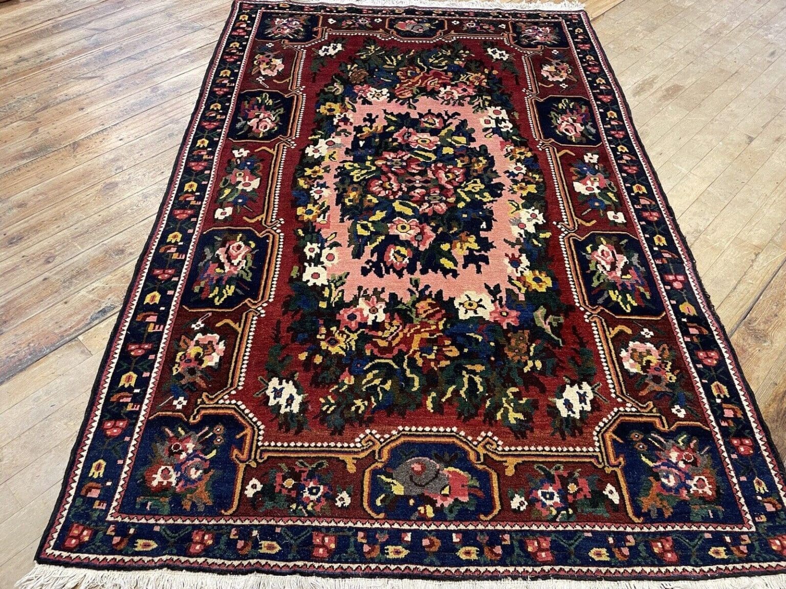 hochwertiger-handgeknupfter-alter-teppich-300x200-cm-besonderes-2 Perserteppich Kazak 300 x 200 cm Wolle handgeknüpft