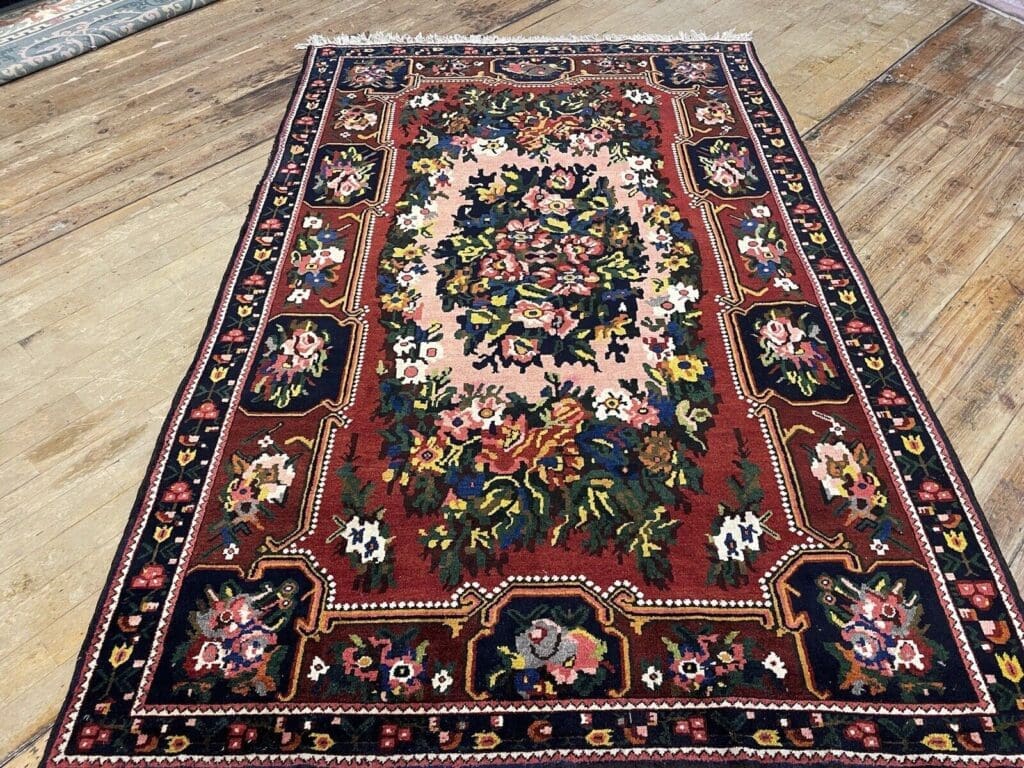 hochwertiger-handgeknupfter-alter-teppich-300x200-cm-besonderes-7 Perserteppich Kazak 300 x 200 cm Wolle handgeknüpft