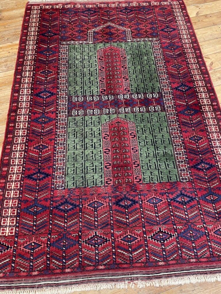 exklusiver-afghanischer-hatschlu-teppich-193x123-cm-extrem-feiner-2 Orientteppich Afghanistan 193x123 cm Wolle handgeknüpft