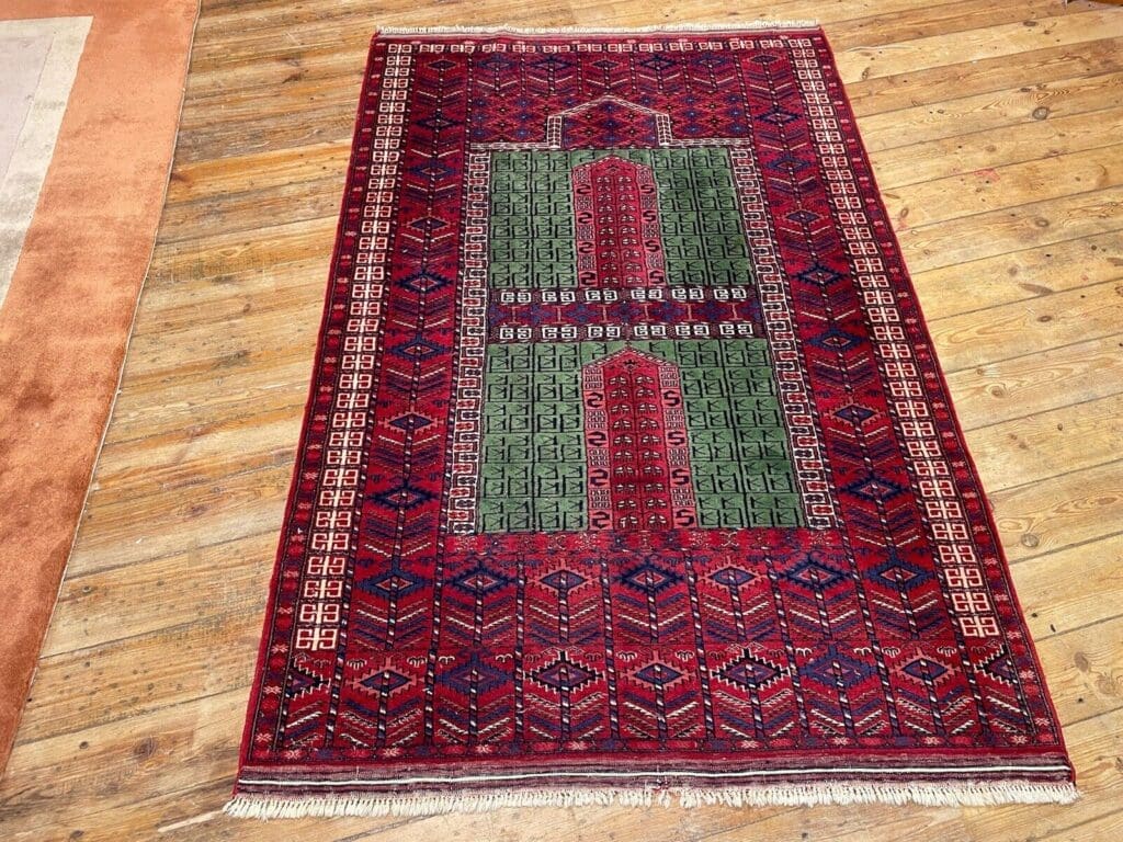 exklusiver-afghanischer-hatschlu-teppich-193x123-cm-extrem-feiner-5 Orientteppich Afghanistan 193x123 cm Wolle handgeknüpft