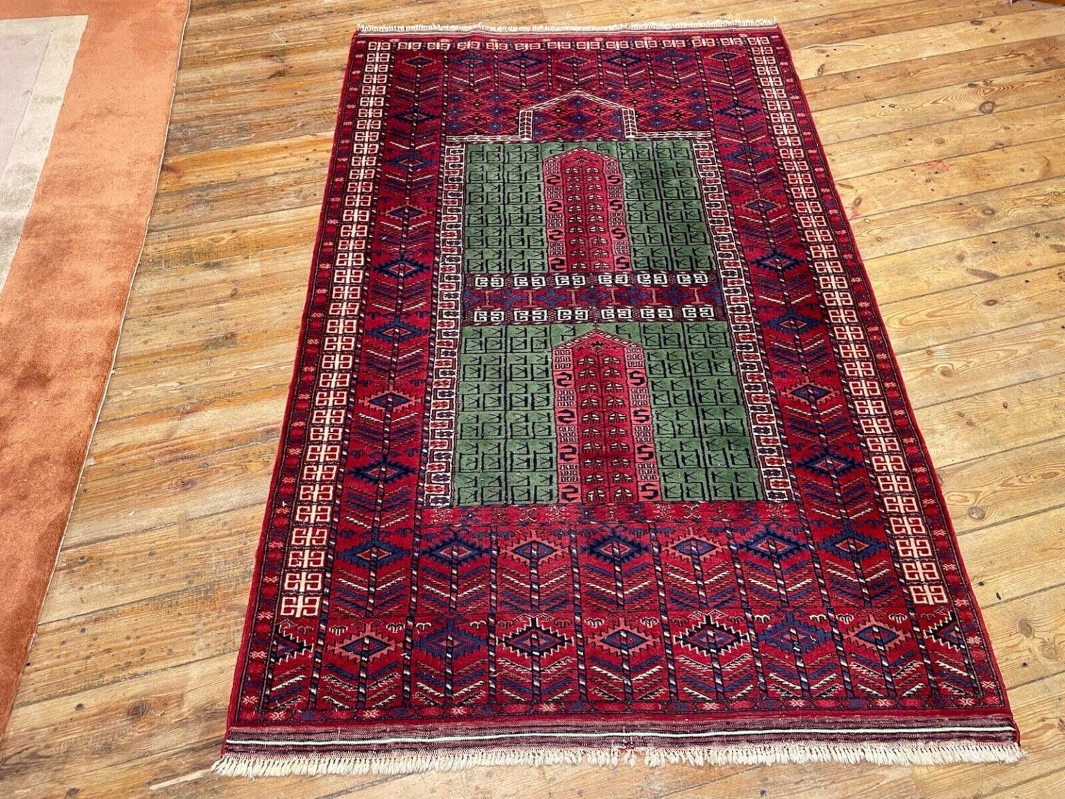 exklusiver-afghanischer-hatschlu-teppich-193x123-cm-extrem-feiner-5 Orientteppich Afghanistan 193x123 cm Wolle handgeknüpft