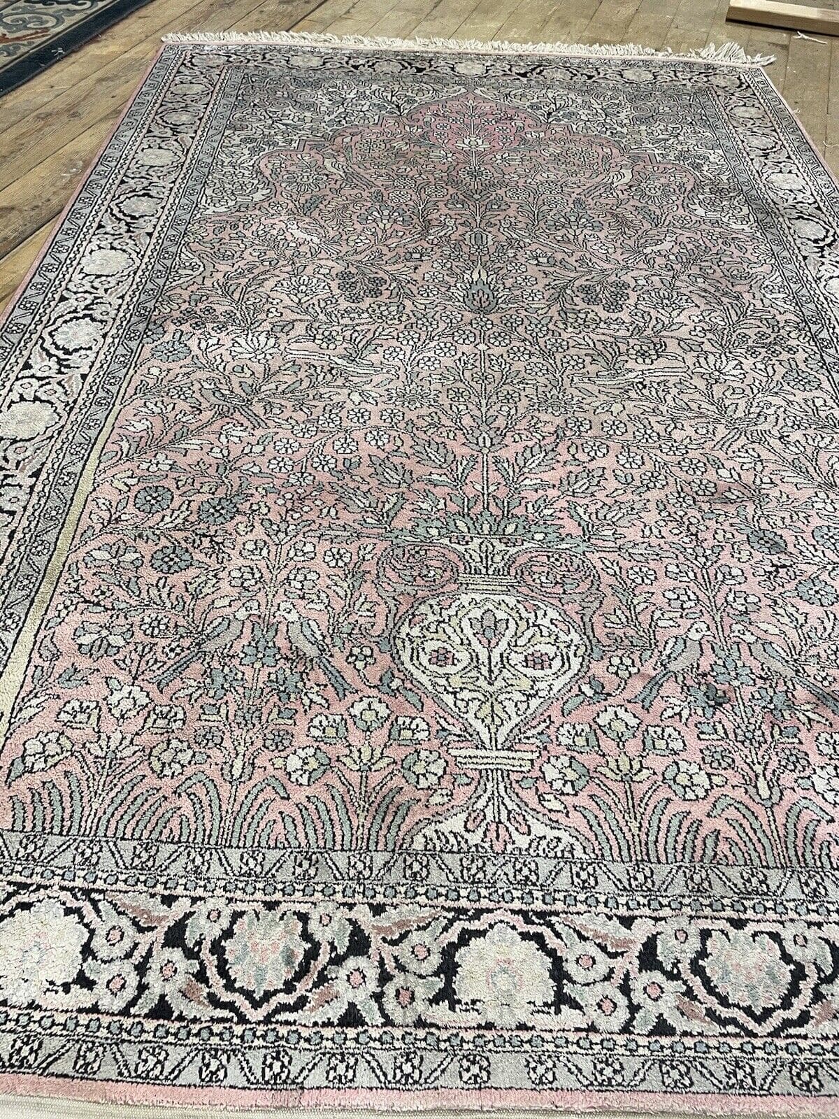 Perserteppich Kaschmir 180 x 120 cm Seide handgeknüpft