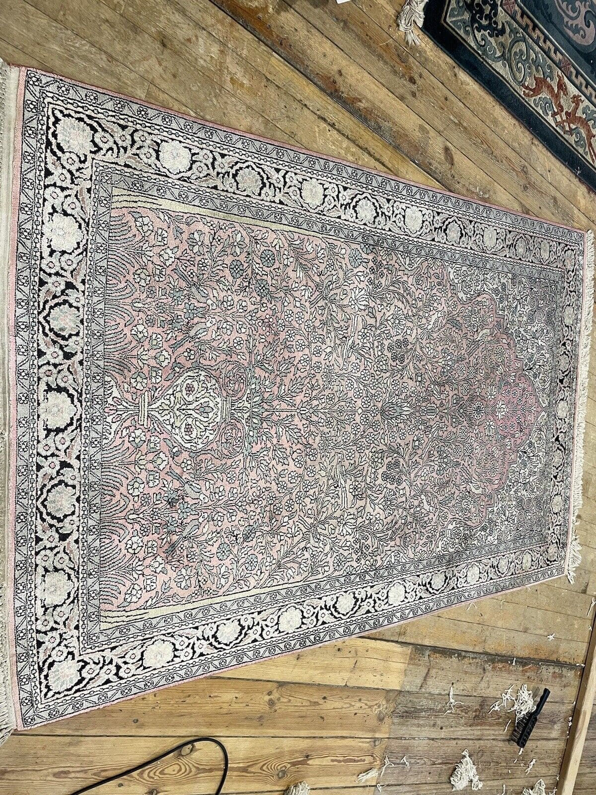 Perserteppich Kaschmir 180 x 120 cm Seide handgeknüpft