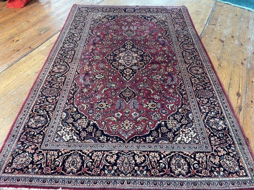 Perserteppich Kashan 210x140 cm Wolle handgeknüpft