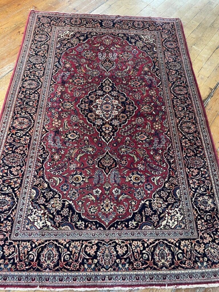 Perserteppich Kashan 210x140 cm Wolle handgeknüpft