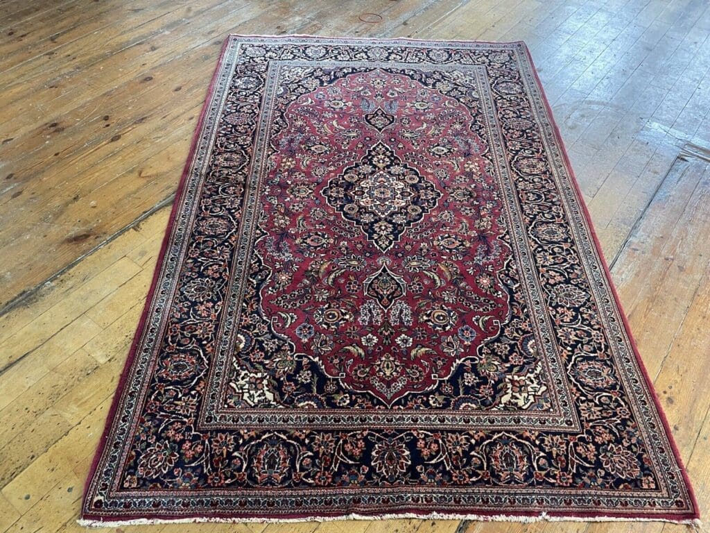 Perserteppich Kashan 210x140 cm Wolle handgeknüpft