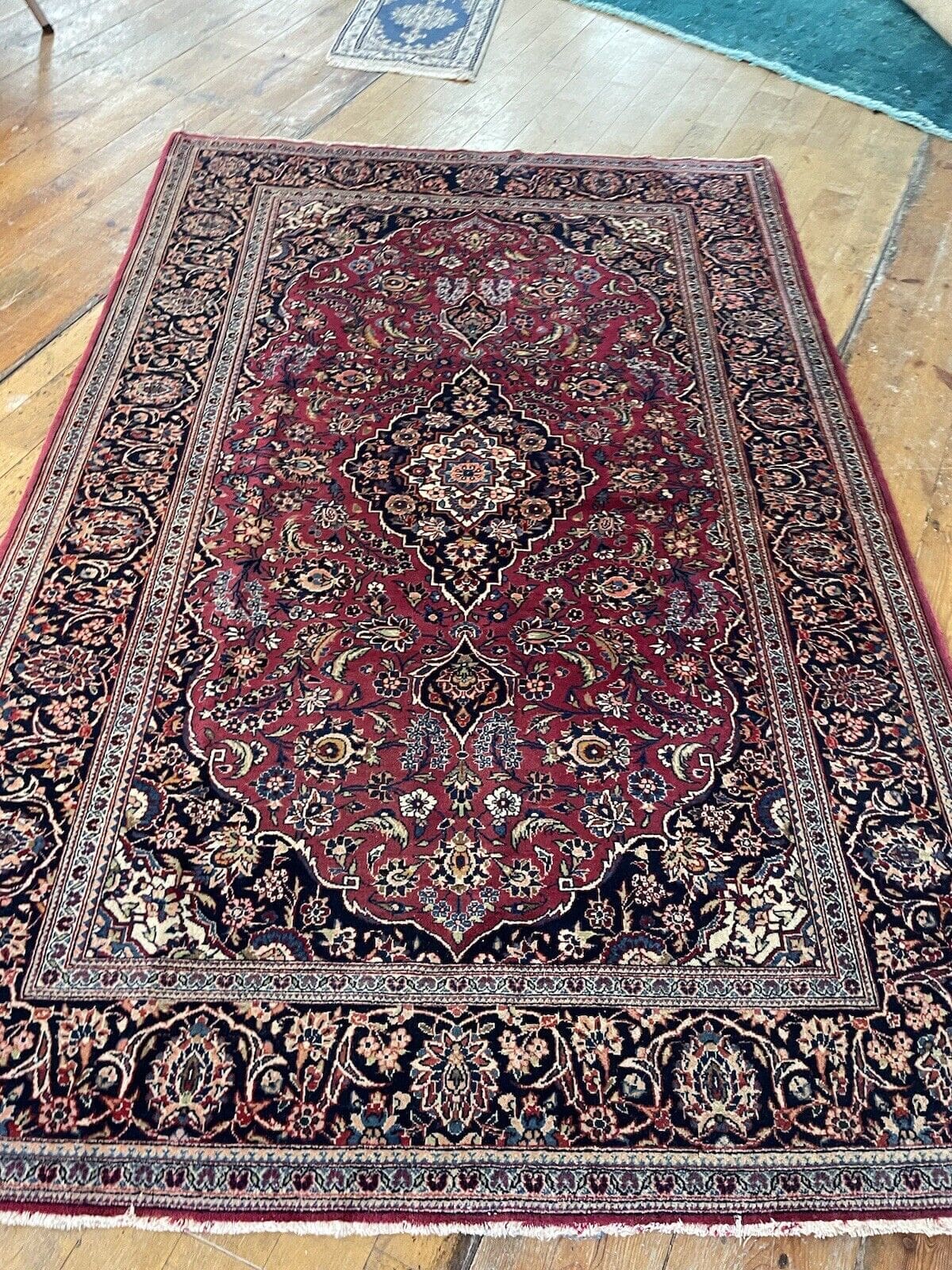 Perserteppich Kashan 210x140 cm Wolle handgeknüpft