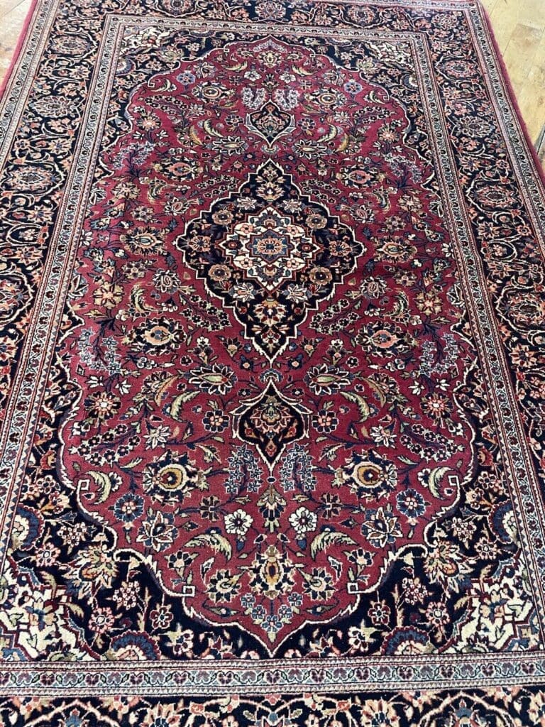 Perserteppich Kashan 210x140 cm Wolle handgeknüpft