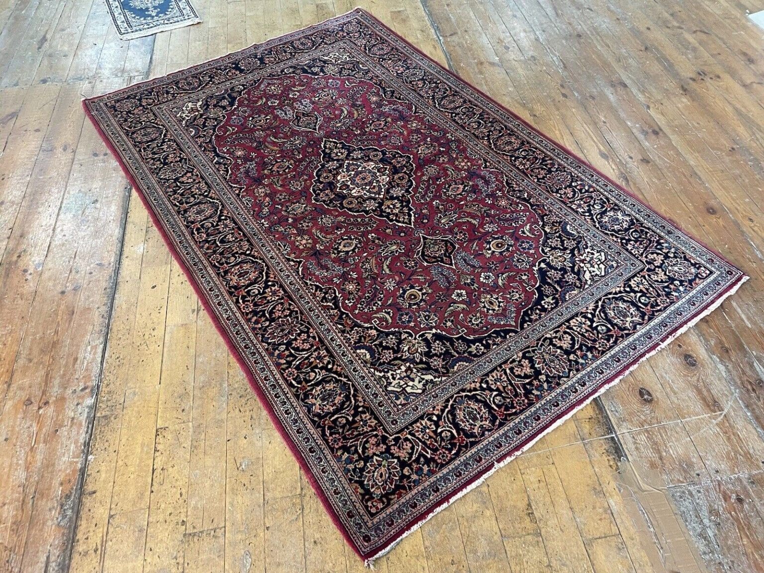 Perserteppich Kashan 210x140 cm Wolle handgeknüpft
