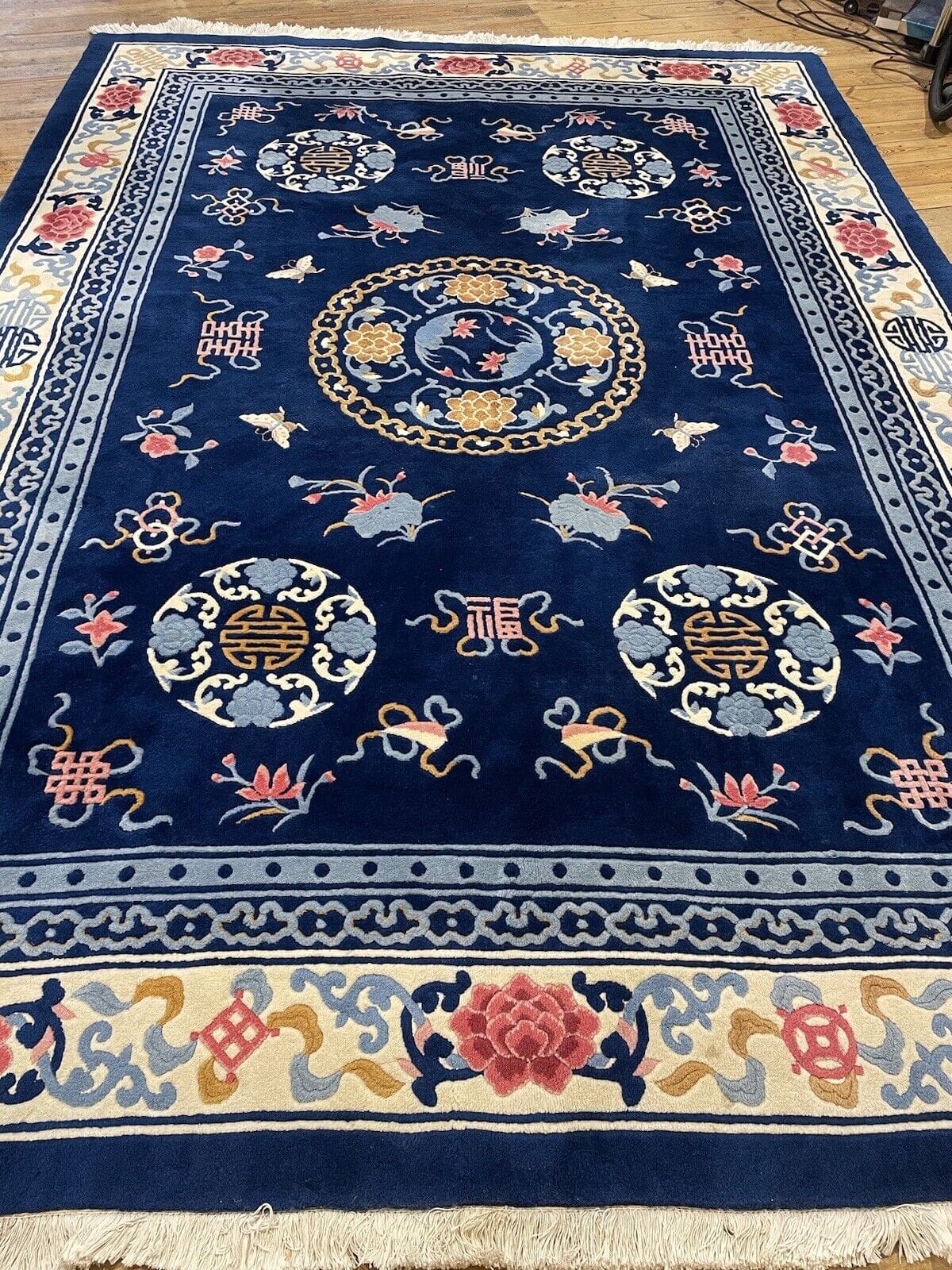 exquisiter-peking-antik-liebhaber-stuck-teppich-250x350-cm-seltenes-1 Orientteppich Peking 250 x 350 cm Wolle handgeknüpft