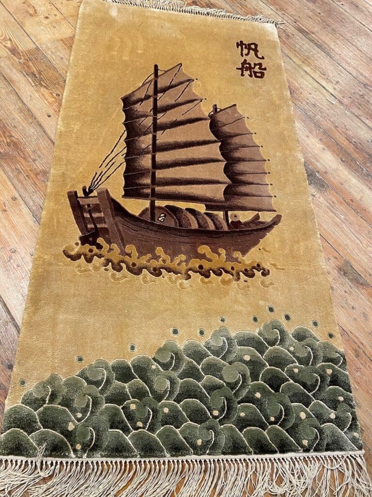 Orientteppich Peking 125x60 cm Seide handgeknüpft