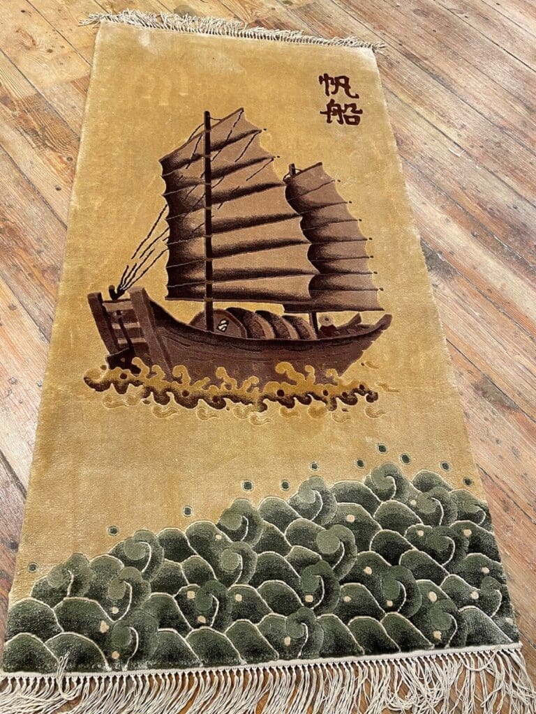 Orientteppich Peking 125x60 cm Seide handgeknüpft