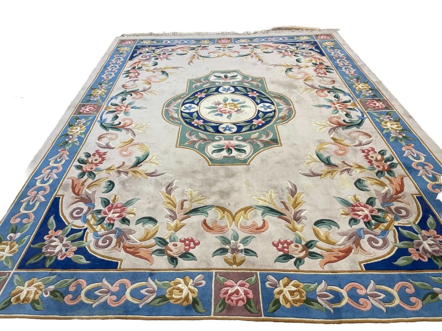 eleganter-peking-china-teppich-370x270-cm-reine-schurwolle-20mm-1 Orientteppich Peking 370 x 270 cm Wolle handgeknüpft