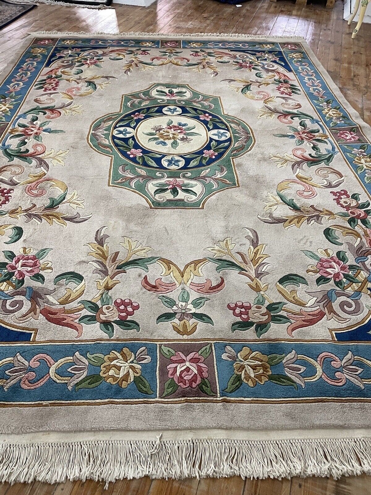 eleganter-peking-china-teppich-370x270-cm-reine-schurwolle-20mm-4 Orientteppich Peking 370 x 270 cm Wolle handgeknüpft