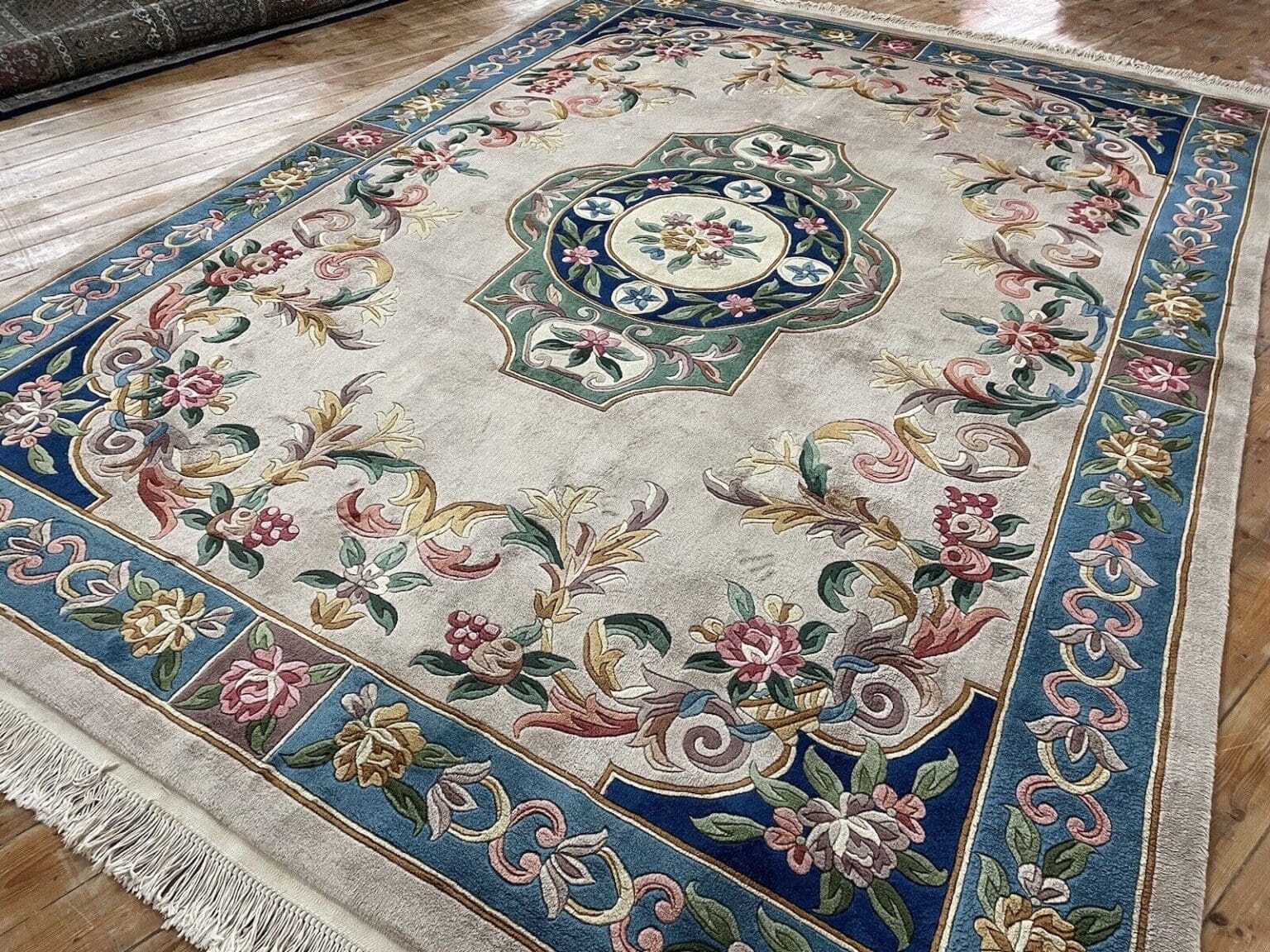 eleganter-peking-china-teppich-370x270-cm-reine-schurwolle-20mm-6 Orientteppich Peking 370 x 270 cm Wolle handgeknüpft
