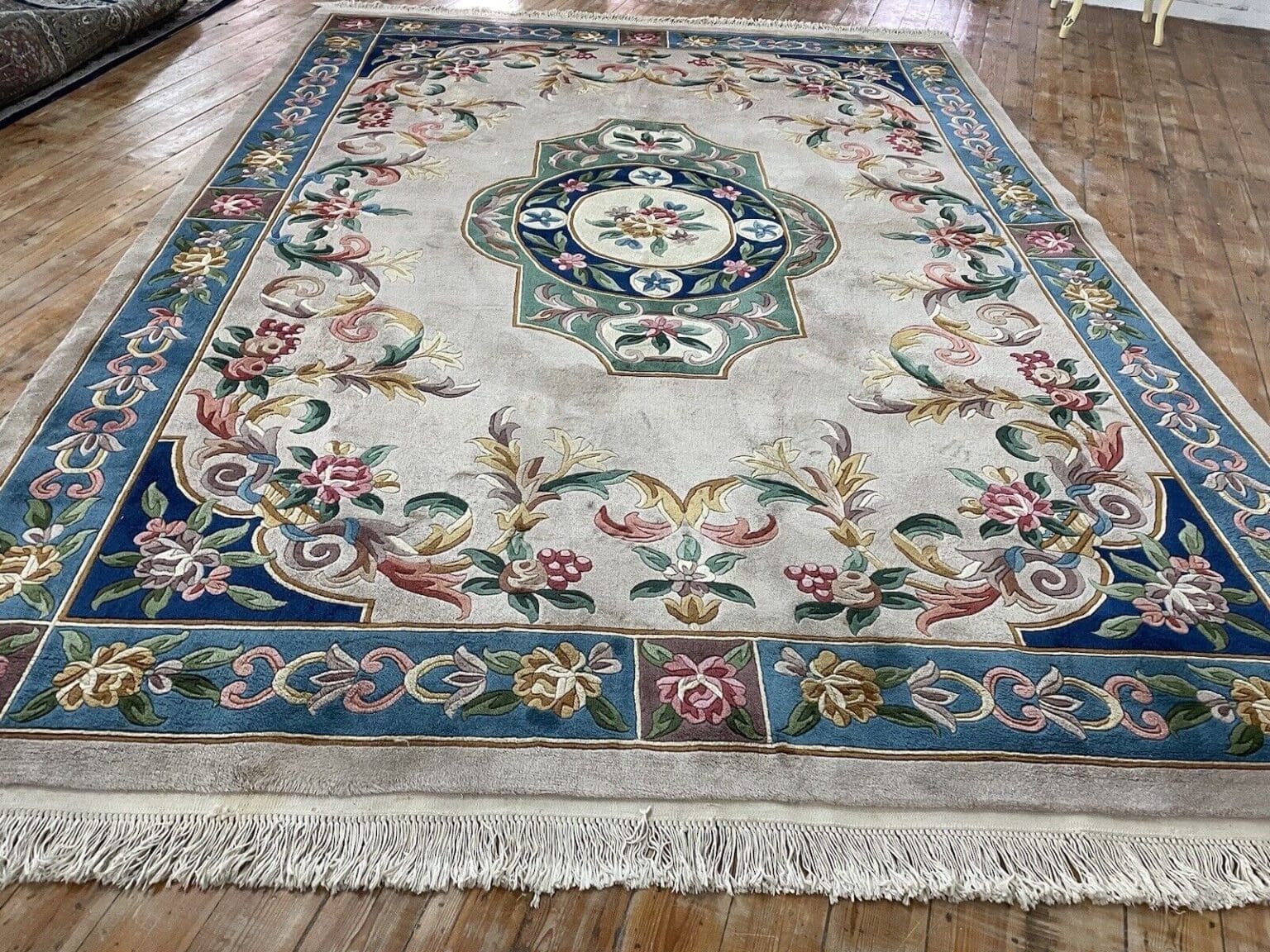 eleganter-peking-china-teppich-370x270-cm-reine-schurwolle-20mm-7 Orientteppich Peking 370 x 270 cm Wolle handgeknüpft