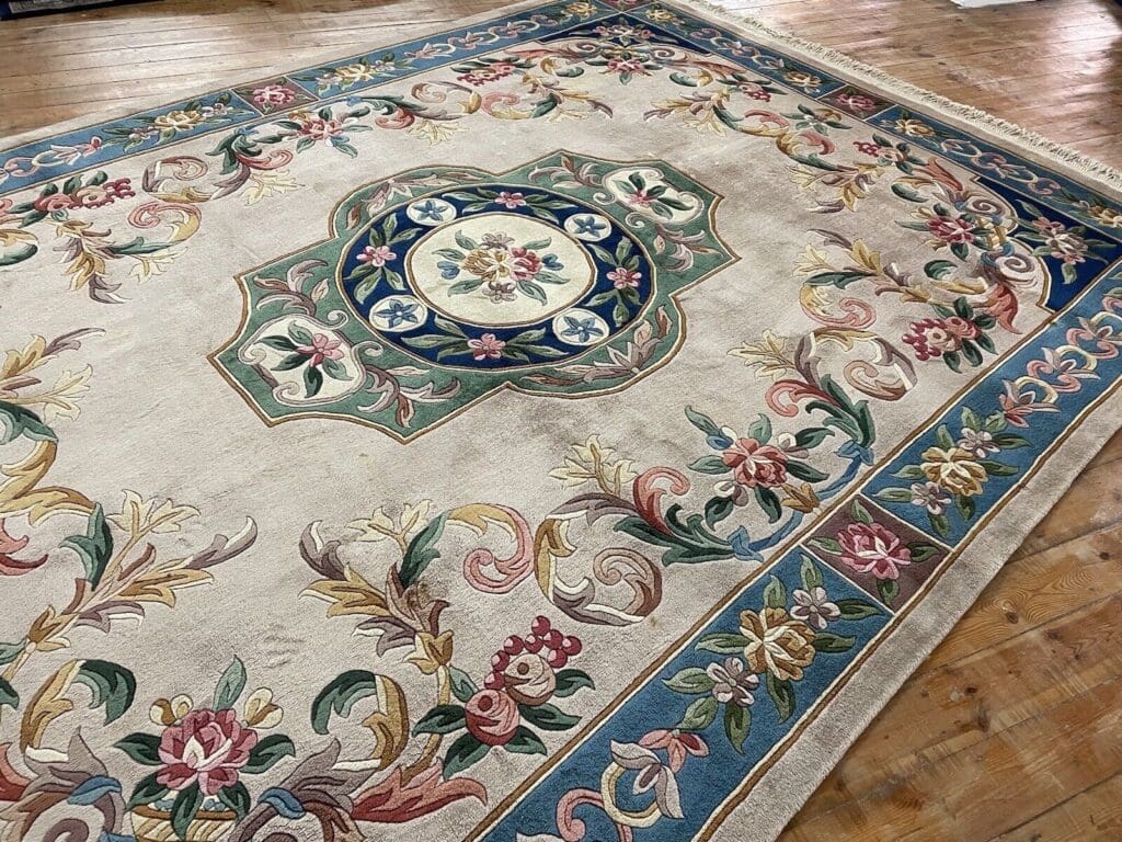 eleganter-peking-china-teppich-370x270-cm-reine-schurwolle-20mm-8 Orientteppich Peking 370 x 270 cm Wolle handgeknüpft