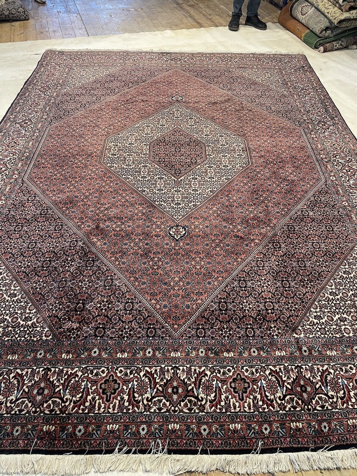 Perserteppich Bijar 300 x 250 cm Wolle handgeknüpft