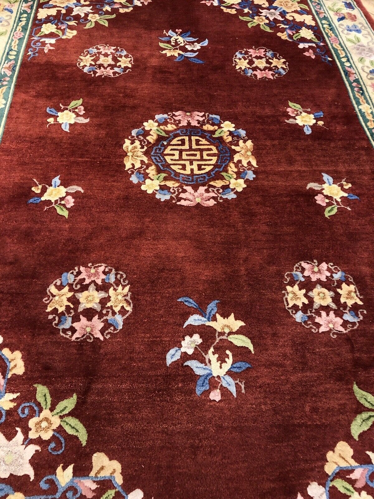 antiker-peking-perserteppich-290x190-cm-handgeknupft-top-zustand-gobelin-5 Orientteppich Peking 290x190 cm handgeknüpft