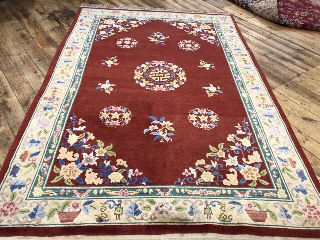antiker-peking-perserteppich-290x190-cm-handgeknupft-top-zustand-gobelin-7 Orientteppich Peking 290x190 cm handgeknüpft