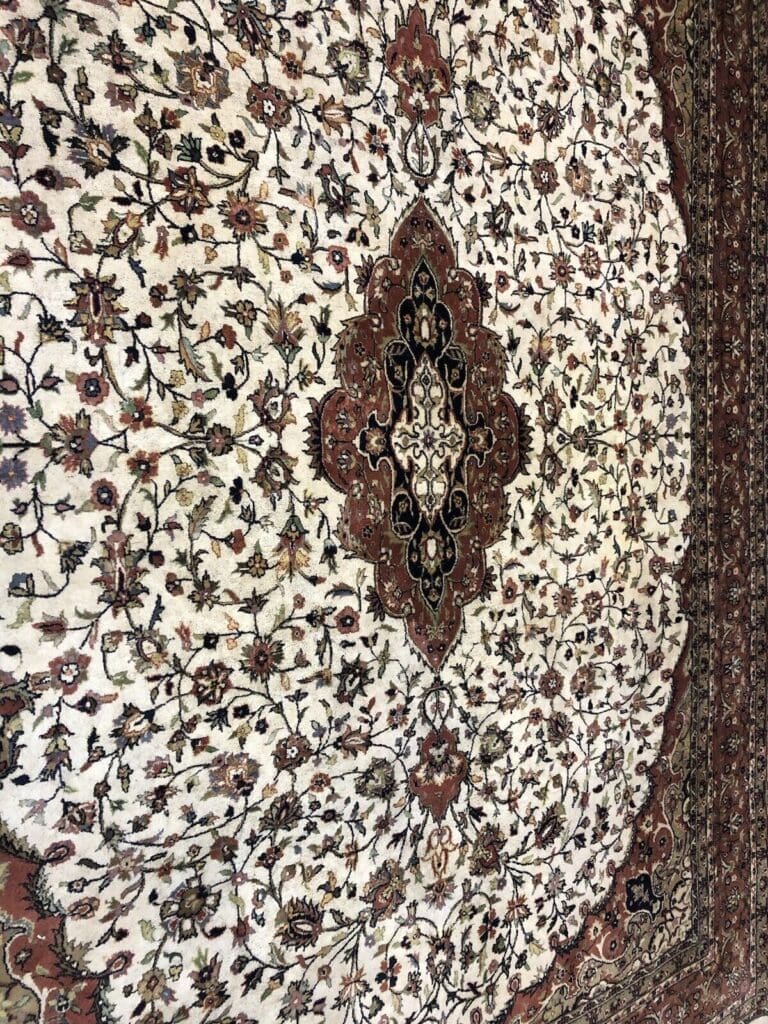 exquisiter-bijar-teppich-in-beige-250-x-350-cm-450000-knoten-aus-100-1-3 Perserteppich Bijar 250 x 350 cm Schurwolle handgeknüpft