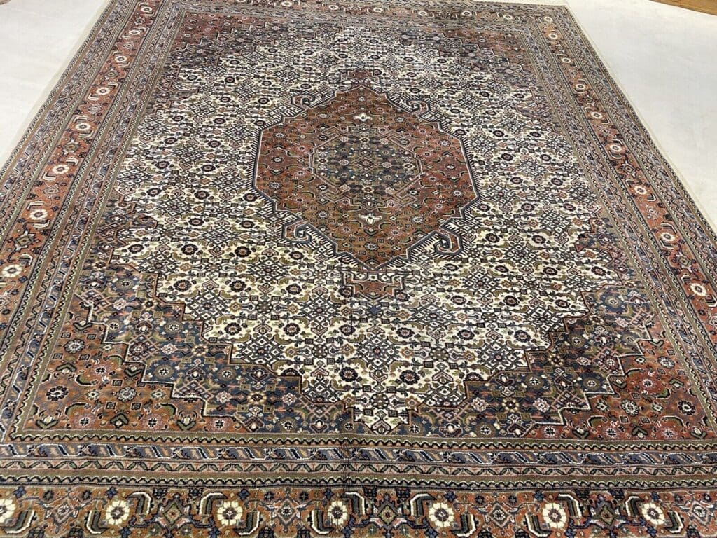 perserteppich-300x250-cm-400000-knoten-m-beige-mit-floralen-elementen-6 Perserteppich Bijar 300x250 cm handgeknüpft