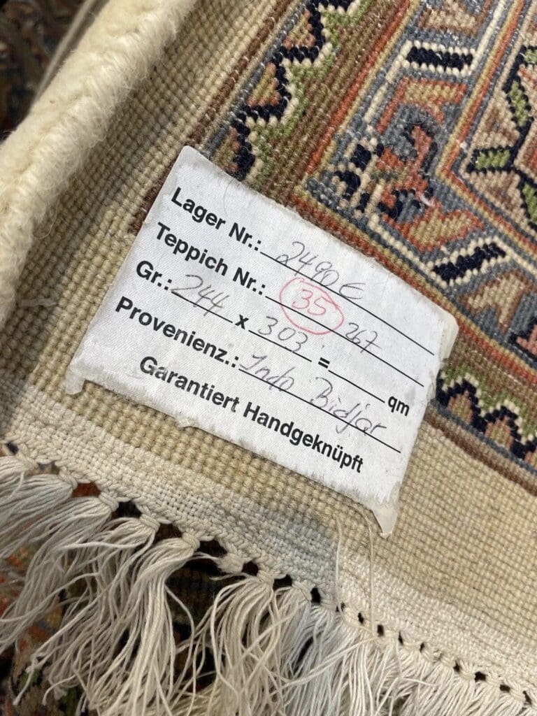 perserteppich-300x250-cm-400000-knoten-m-beige-mit-floralen-elementen-9 Perserteppich Bijar 300x250 cm handgeknüpft