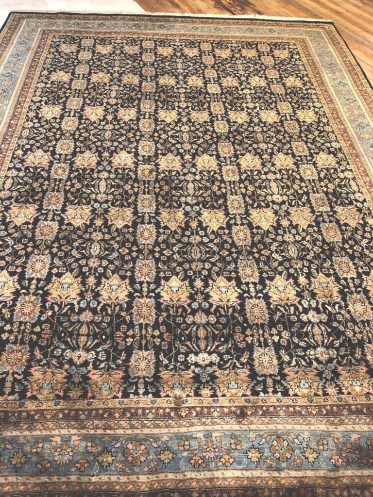 exquisiter-bijar-perserteppich-350x250-cm-aus-reiner-schurwolle-blauer-2 Perserteppich Bijar 350 x 250 cm Schurwolle handgeknüpft