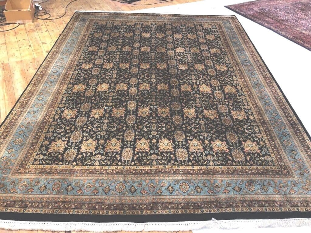 exquisiter-bijar-perserteppich-350x250-cm-aus-reiner-schurwolle-blauer-3 Perserteppich Bijar 350 x 250 cm Schurwolle handgeknüpft