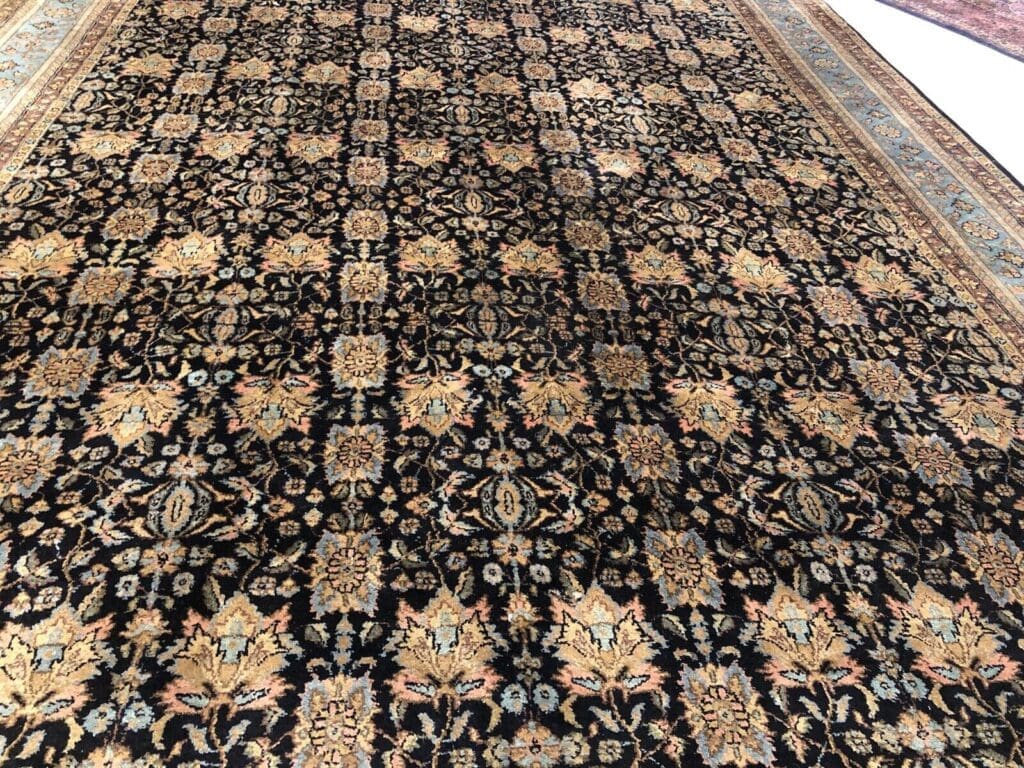 exquisiter-bijar-perserteppich-350x250-cm-aus-reiner-schurwolle-blauer-6 Perserteppich Bijar 350 x 250 cm Schurwolle handgeknüpft