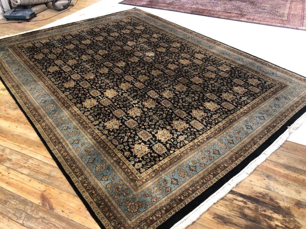 exquisiter-bijar-perserteppich-350x250-cm-aus-reiner-schurwolle-blauer-7 Perserteppich Bijar 350 x 250 cm Schurwolle handgeknüpft