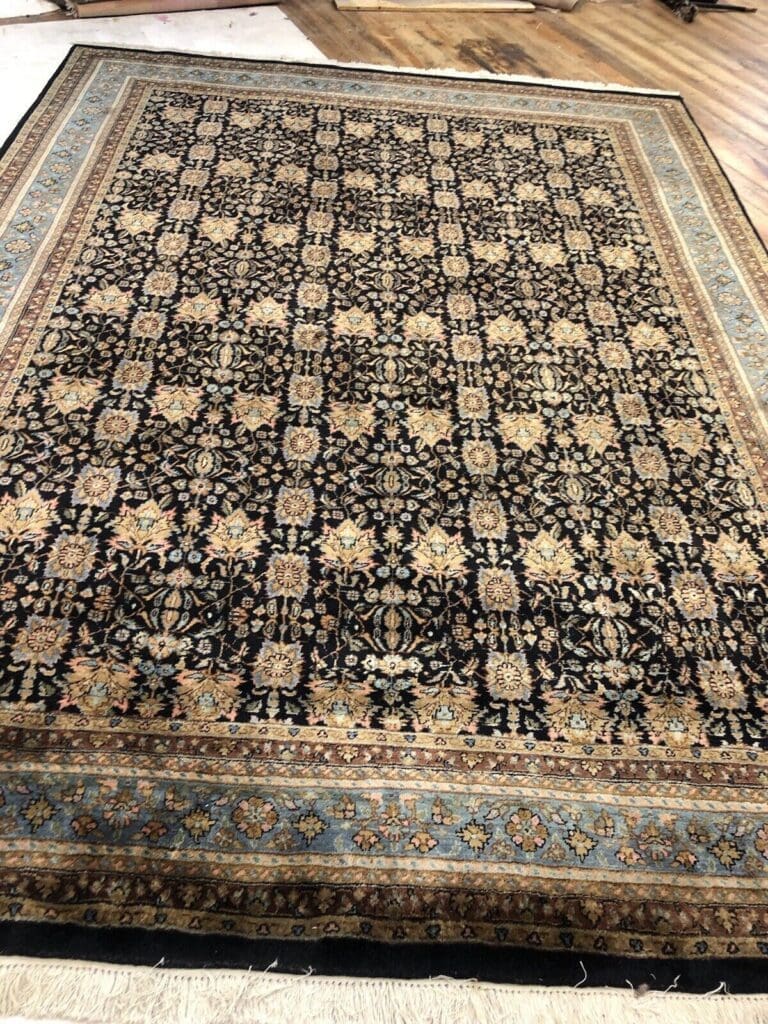 exquisiter-bijar-perserteppich-350x250-cm-aus-reiner-schurwolle-blauer-9 Perserteppich Bijar 350 x 250 cm Schurwolle handgeknüpft