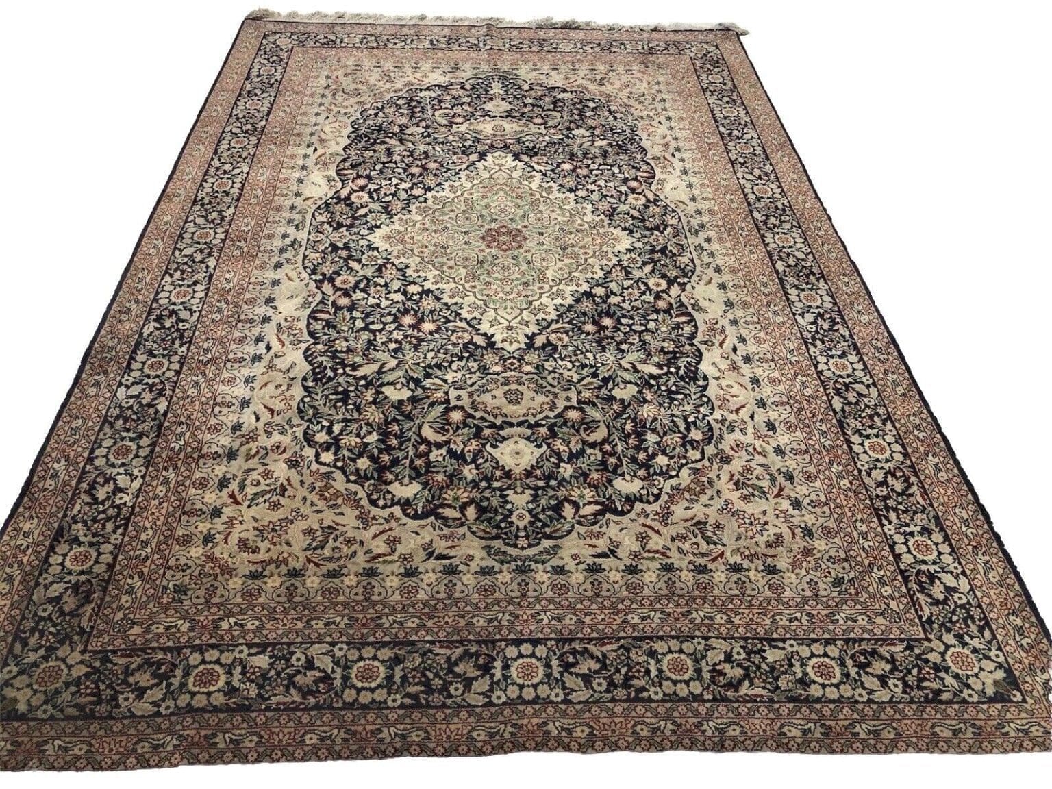 Orientteppich Kaschmir 296 x 206 cm Schurwolle handgeknüpft