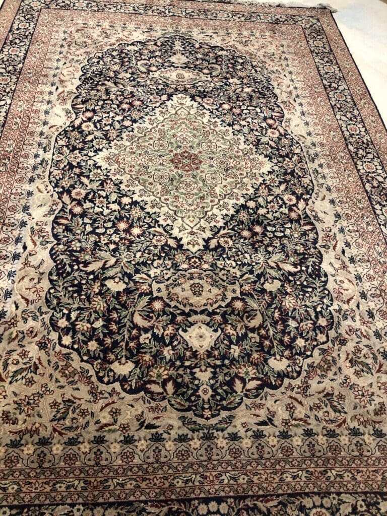 Orientteppich Kaschmir 296 x 206 cm Schurwolle handgeknüpft
