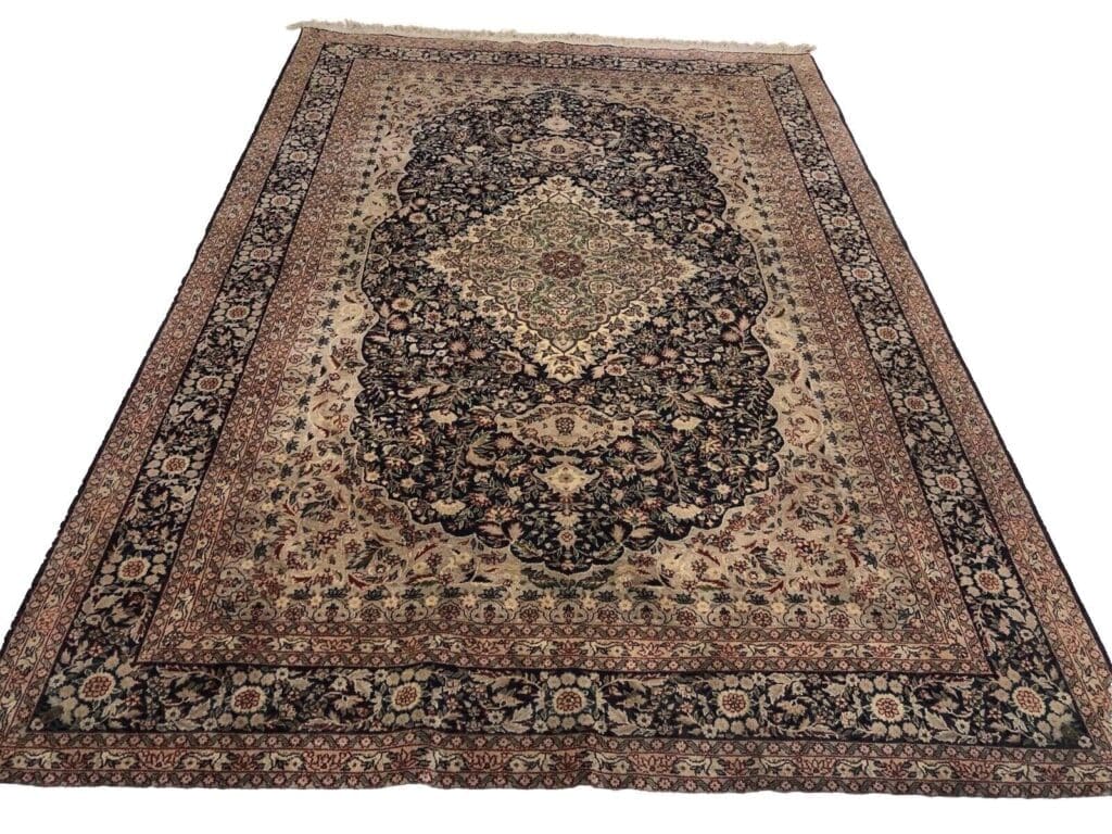 Orientteppich Kaschmir 296 x 206 cm Schurwolle handgeknüpft