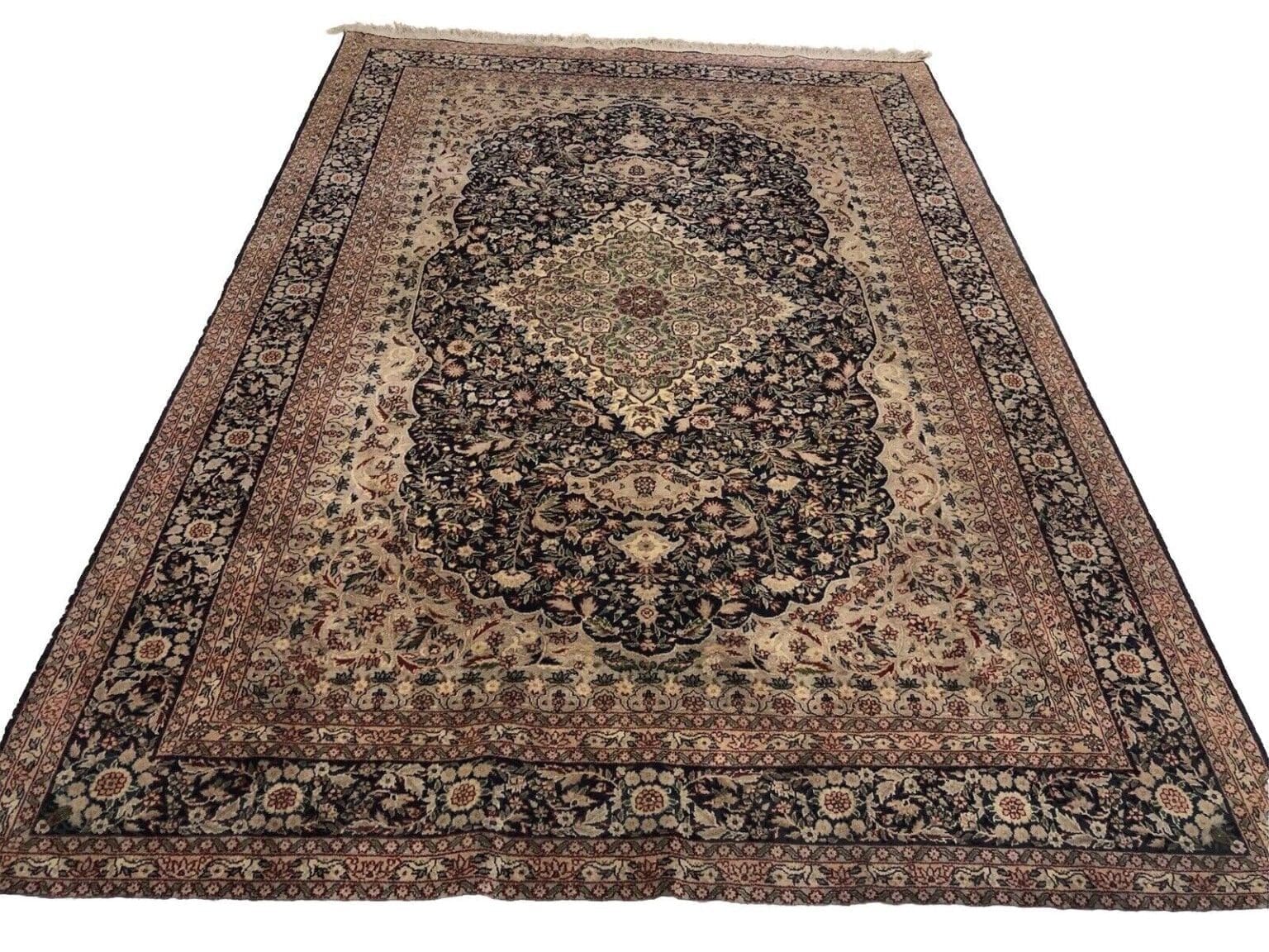 Orientteppich Kaschmir 296 x 206 cm Schurwolle handgeknüpft