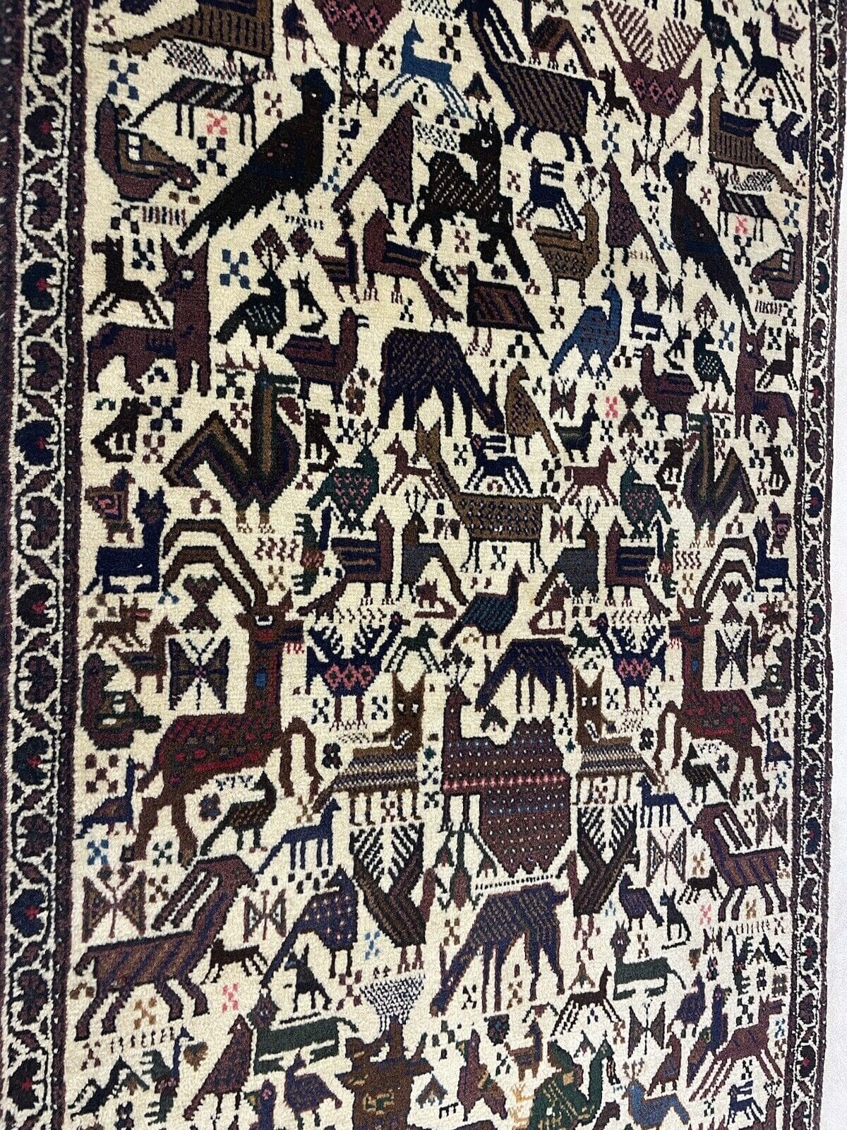 Perserteppich 210x77 cm Wolle handgeknüpft