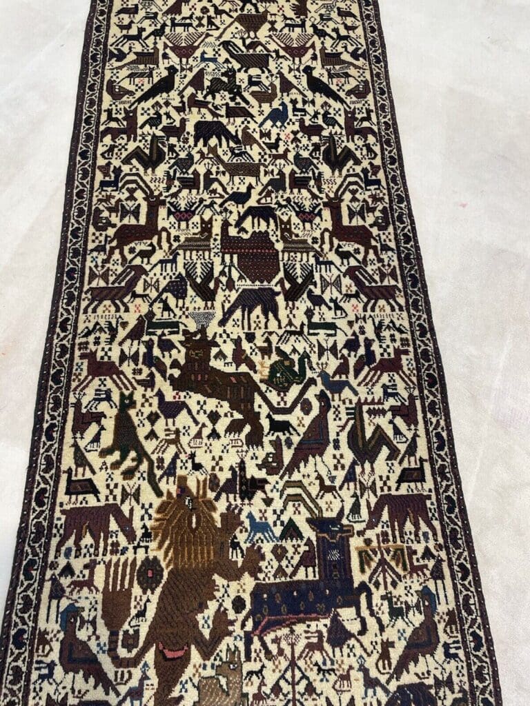 Perserteppich 210x77 cm Wolle handgeknüpft