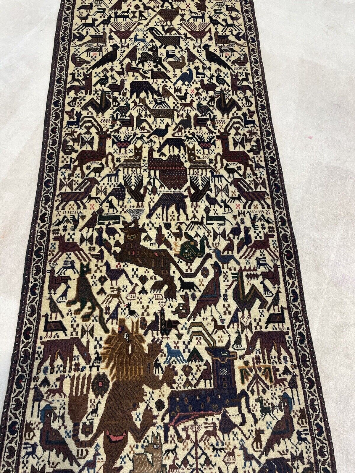 Perserteppich 210x77 cm Wolle handgeknüpft
