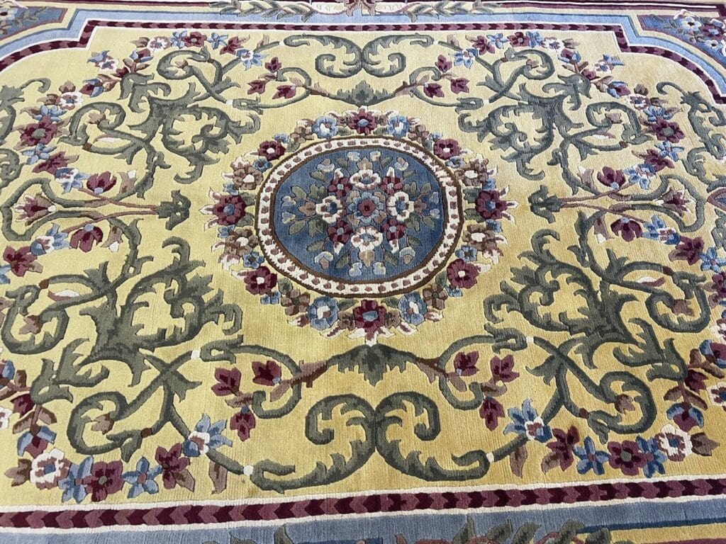 270x185cm-senffarbener-nepal-teppich-top-qualitat-aus-reiner-schurwolle-1-8 Orientteppich Nepal 270x185 cm Wolle handgeknüpft