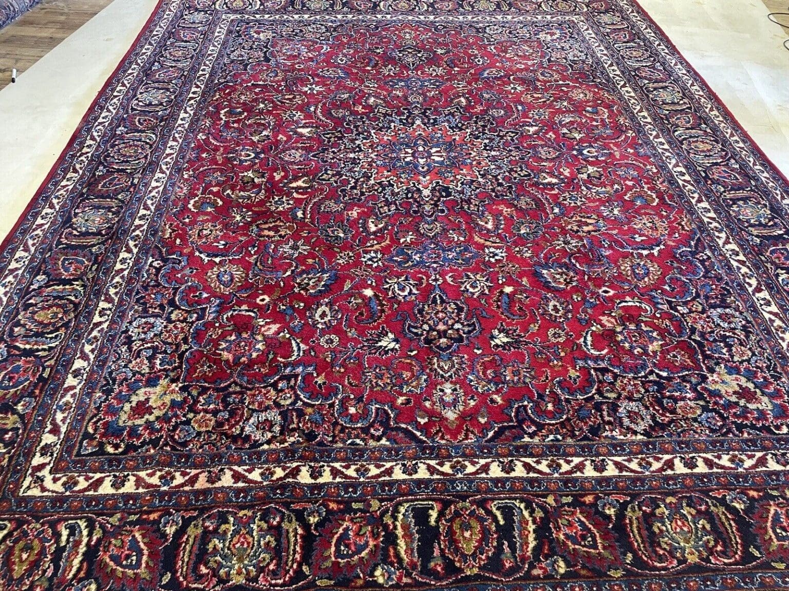 Perserteppich Keshan 387 x 300 cm Wolle handgeknüpft