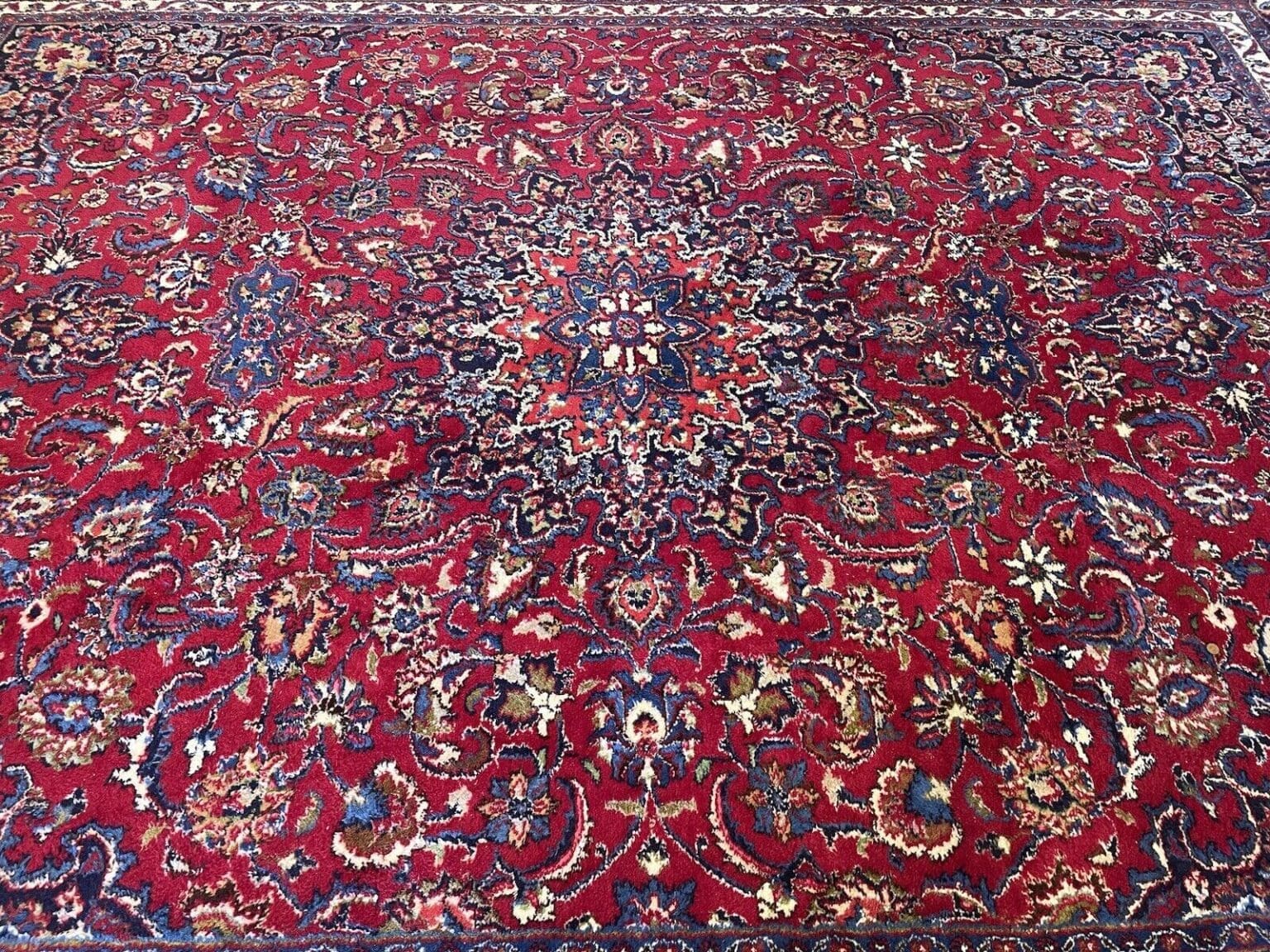 Perserteppich Keshan 387 x 300 cm Wolle handgeknüpft
