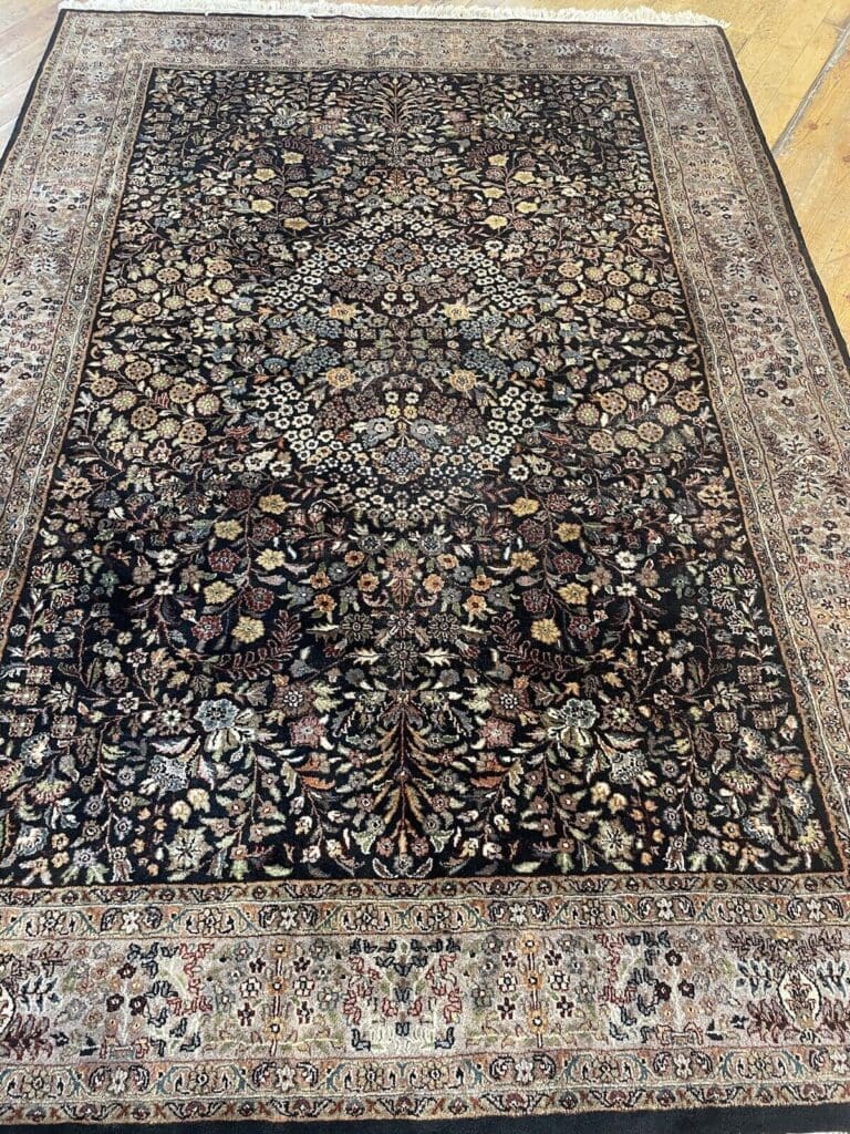 Orientteppich Kaschmir 296 x 206 cm Schurwolle handgeknüpft