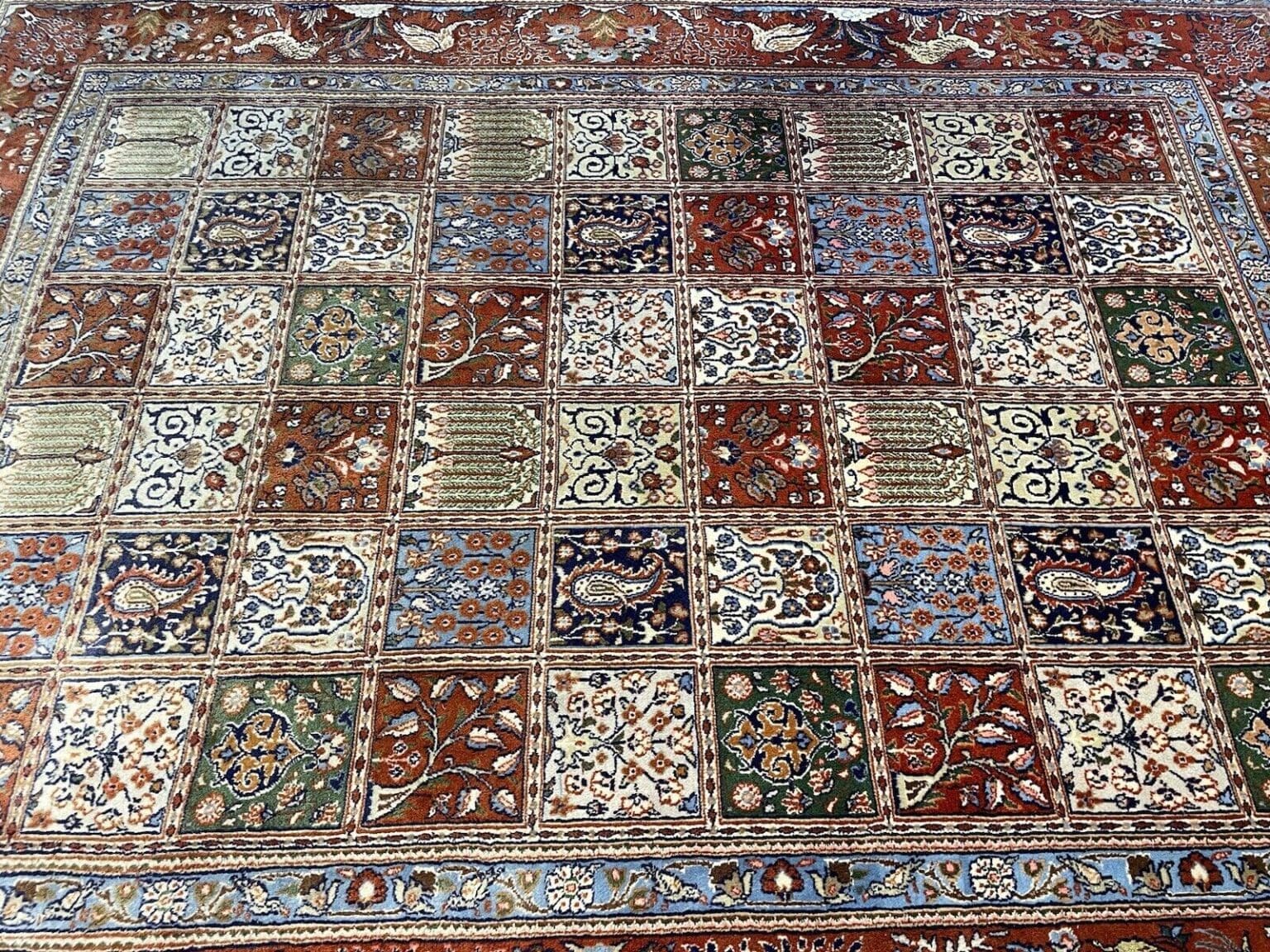 original-perserteppich-moud-mit-seide-241x192-cm-7mm-florhohe-fur-5 Perserteppich Moud 241 x 192 cm Seide handgeknüpft