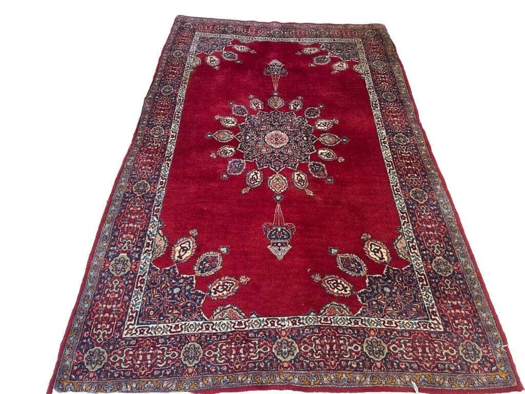 Orientteppich Kashmir 190 x 130 cm Wolle handgeknüpft