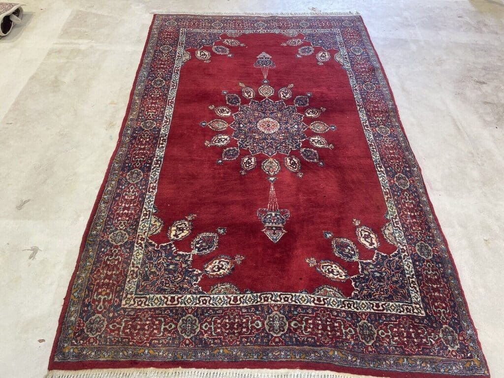 Orientteppich Kashmir 190 x 130 cm Wolle handgeknüpft