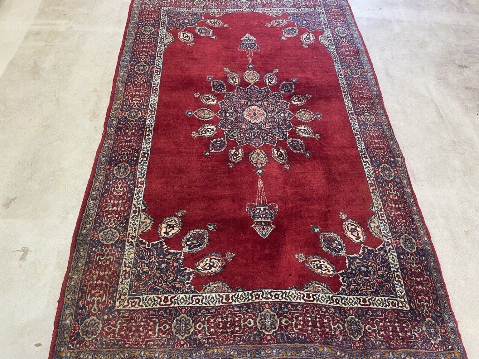Orientteppich Kashmir 190 x 130 cm Wolle handgeknüpft